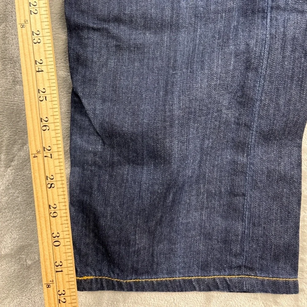 Levis 505 Regular Fit Jeans Mens 34x32 Dark Wash Indigo Straight Leg Denim